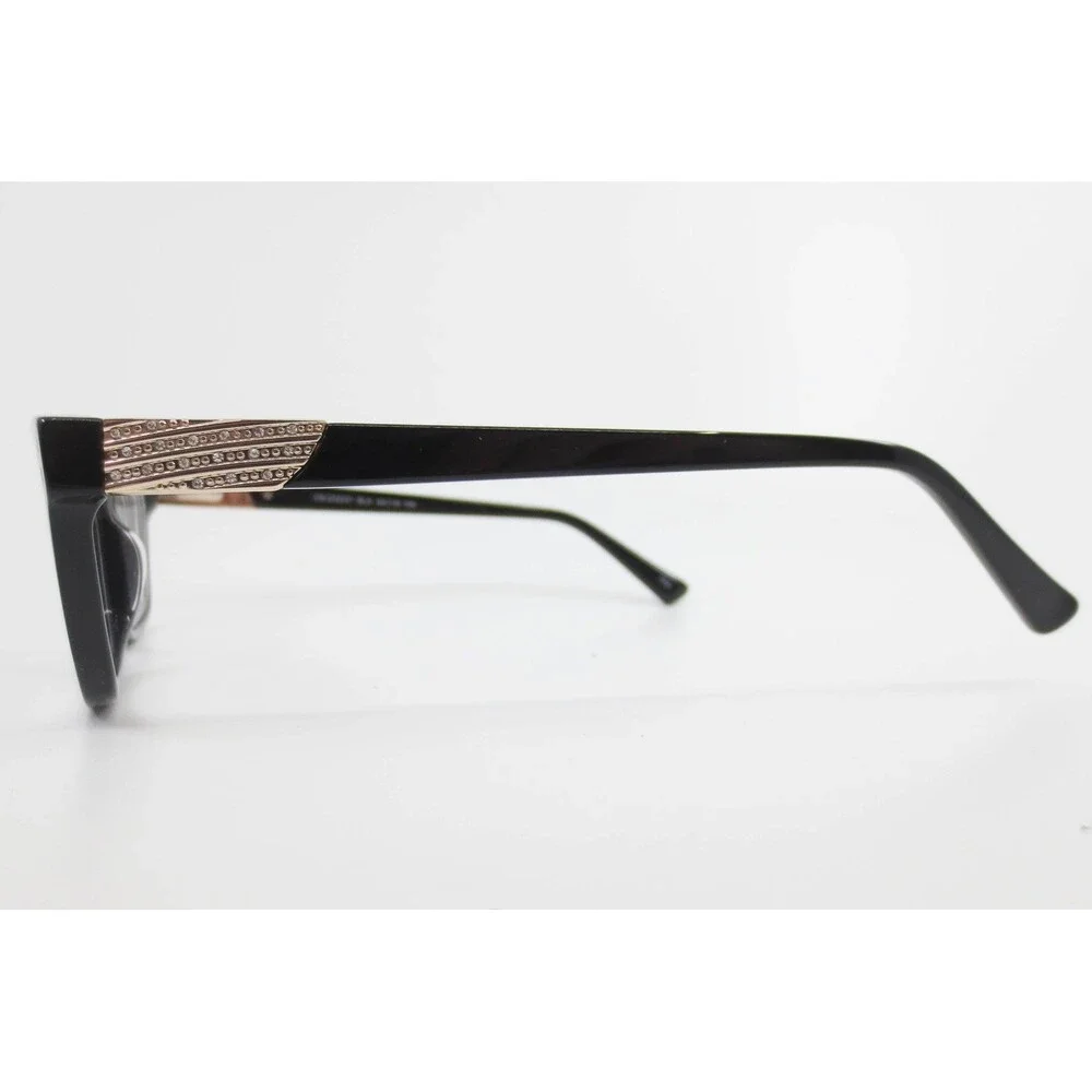 Chelsea Morgan CM 202237 BLK Black Rose Gold Crystal Eyeglass Frames 54-16-140
